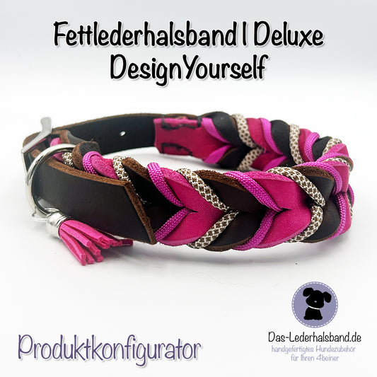 Fettlederhalsband mit Paracord | Deluxe - DesignYourself